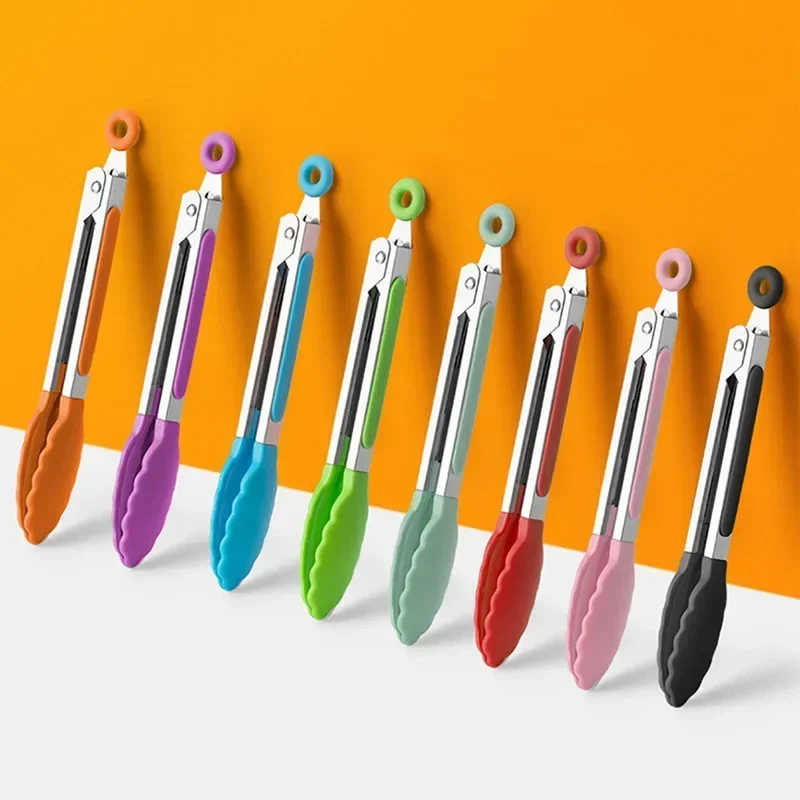 Kitchen Handy Gadgets - 7 Inch Non-Slip Food Tongs Creative
