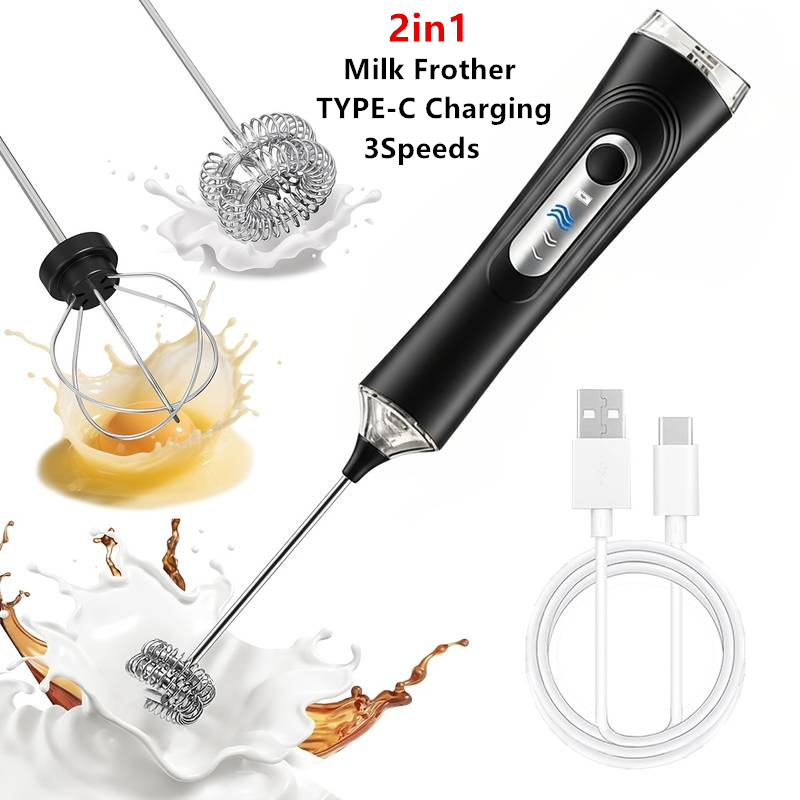 Milk Frother - Electric Milk Frother Foamer + Egg