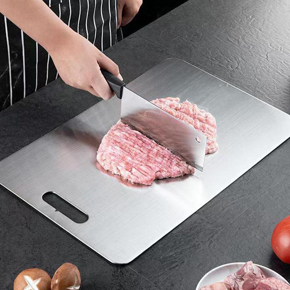 Bamboo Cutting Board - Thickened Stainless Steel Cutting Board Antibacterial