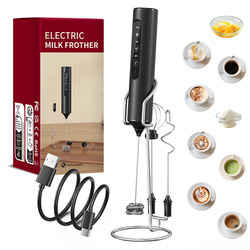 Milk Frother - 3 in 1 Electric Handheld Milk