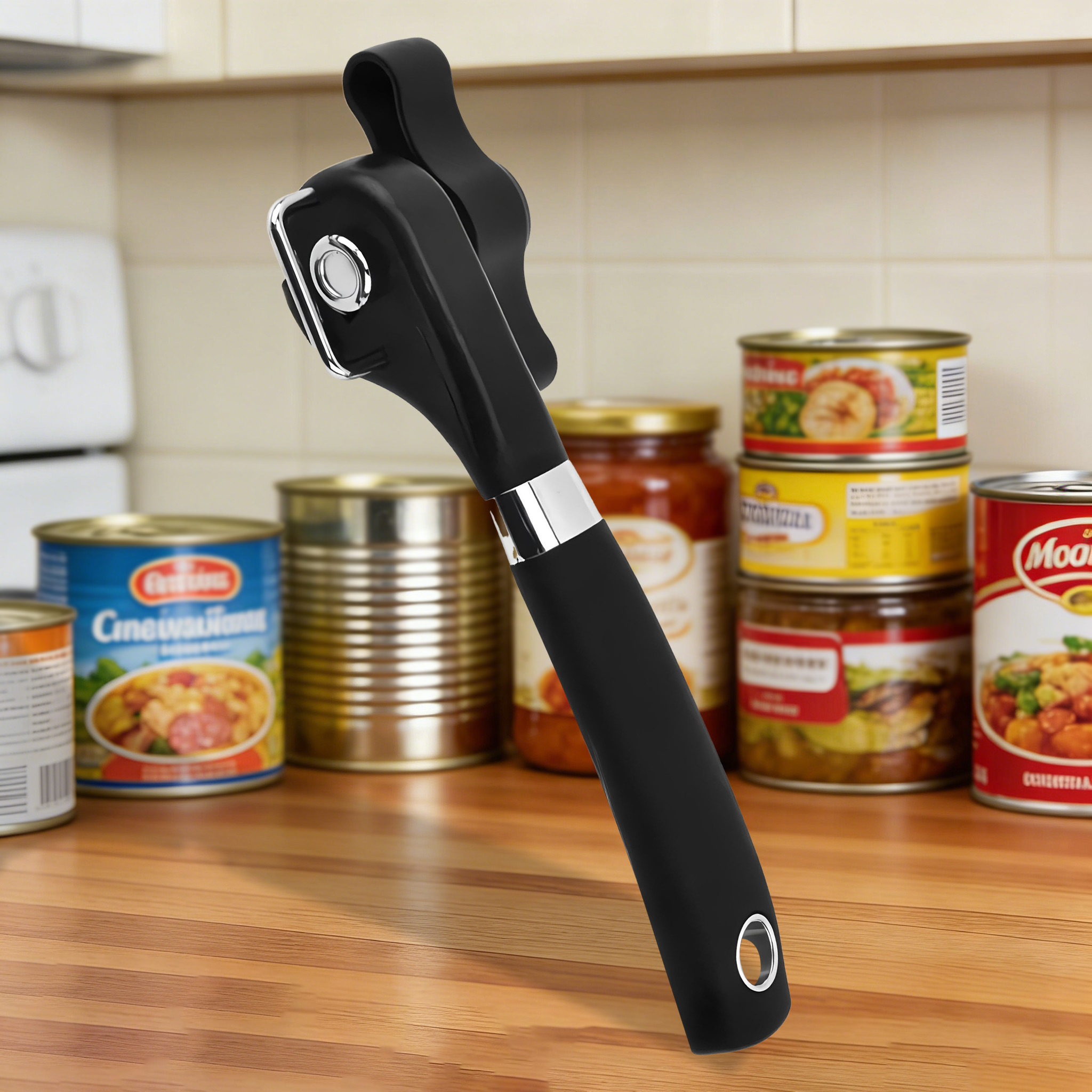 Kitchen Gadgets Built In - Multifunctional Manual Can Opener with Built-In