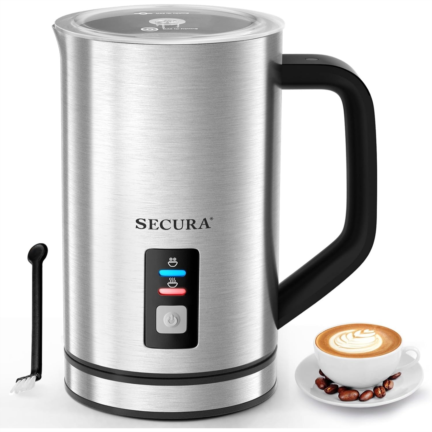 Milk Frother - Electric Milk Frother Stainless Steel 8.4oz