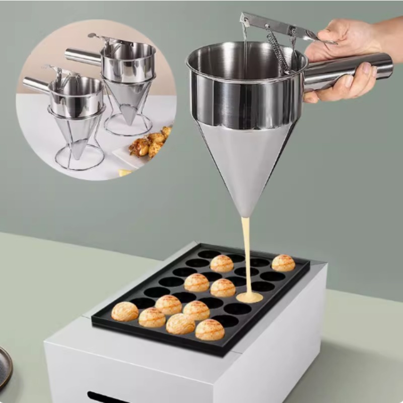 Kitchen Handy Gadgets - 600/1200ML Stainless Steel Liquid Funnel Dispenser,