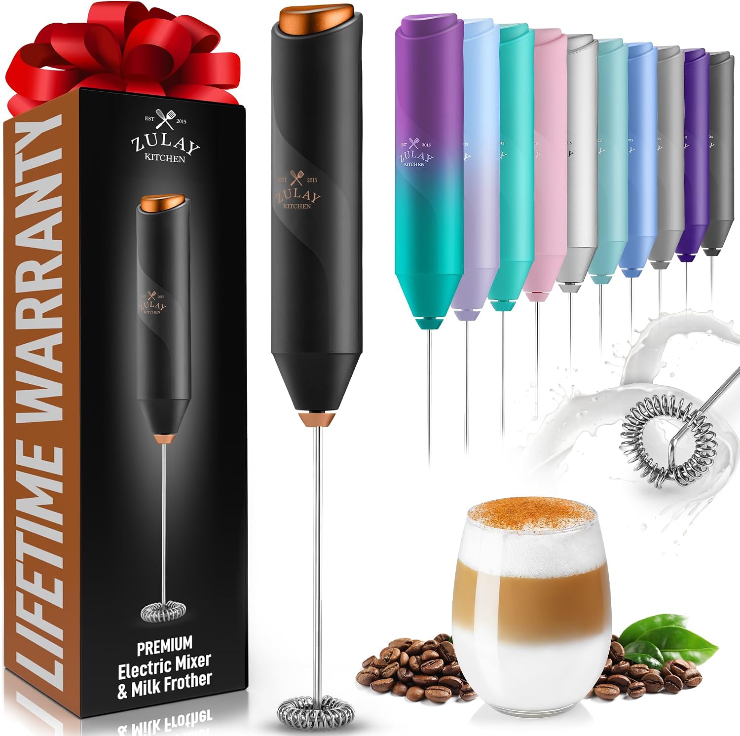 Milk Frother - Milk Frother Wand, Handheld Stainless Steel