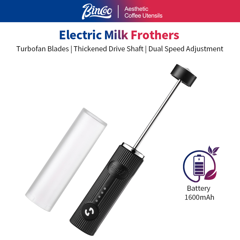 Milk Frother - BINCOO Electric Coffee Frother USB Rechargeable