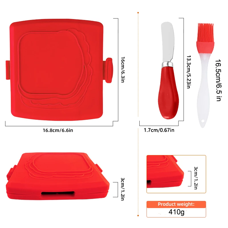 3pack Food Grade Sandwich Toas - Kitchen Gadgets Baking recension och pris