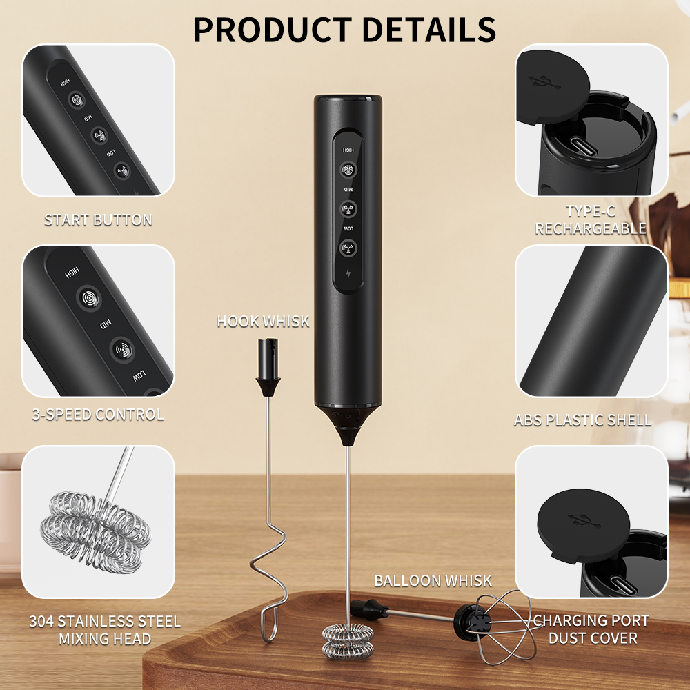 3 in 1 Electric Handheld Milk  - Milk Frother recension och pris