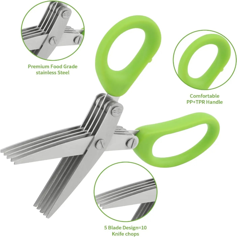Time Saving Herb Scissors 5 Bl - Kitchen Gadgets Save Time recension och pris