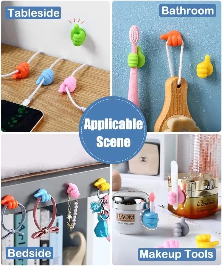 Silicone Thumb Wall Hook Cable - Kitchen Gadgets Holder recension och pris