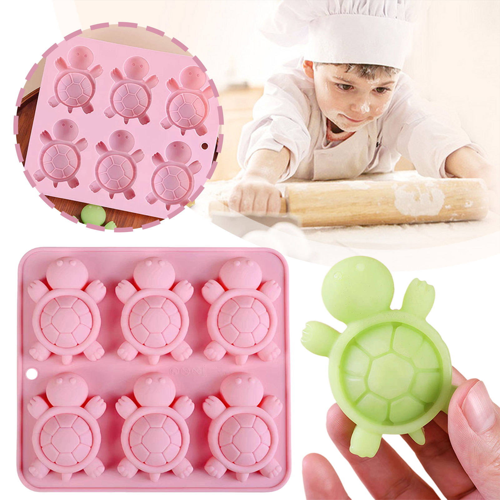 Turtles Ice Tray 3D Tortoises  - Kitchen Gadgets Baking recension och pris