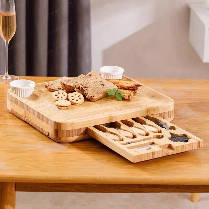 3-Drawer Bamboo Cheese & Cutti - Bamboo Cutting Board recension och pris