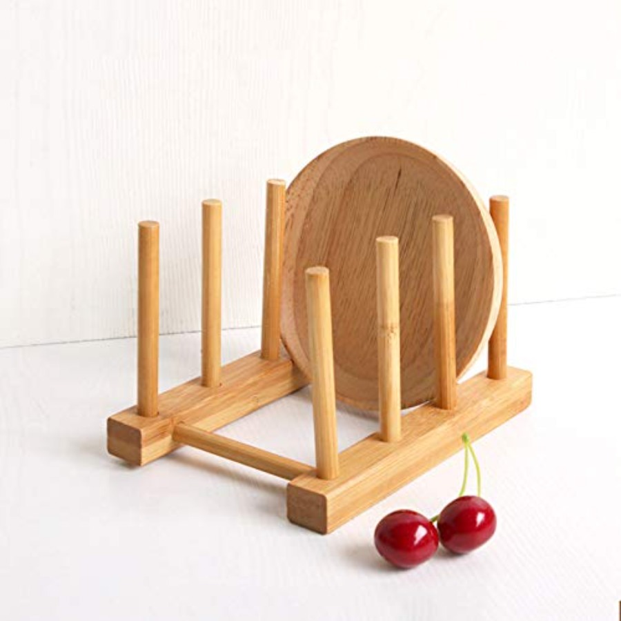 Bamboo Dish Rack, Pot lid/Plat - Bamboo Cutting Board recension och pris