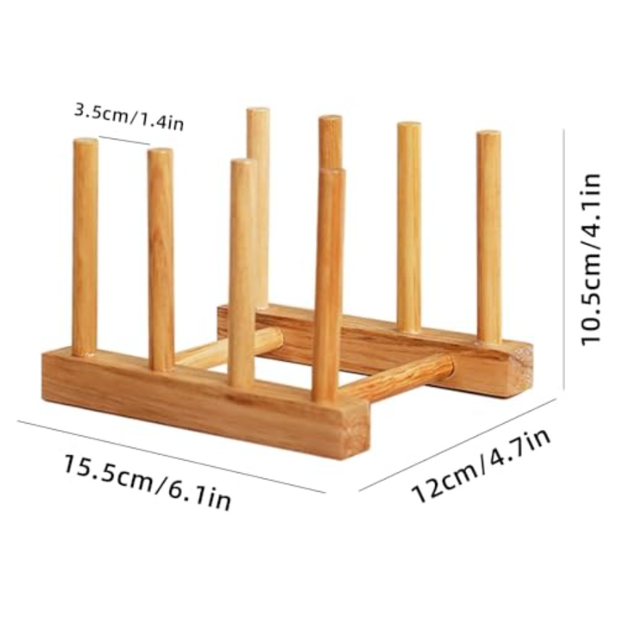 Bamboo Dish Rack, Pot lid/Plat - Bamboo Cutting Board recension och pris