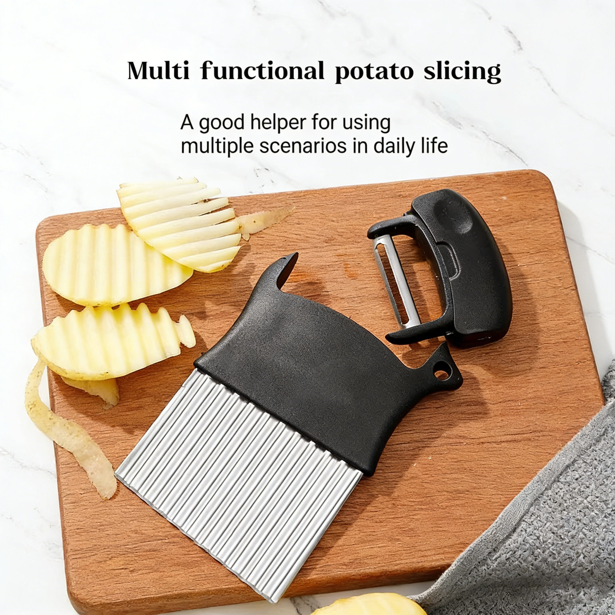 2-in-1 Potato Cutter, Durable  - Kitchen Gadgets Built In recension och pris