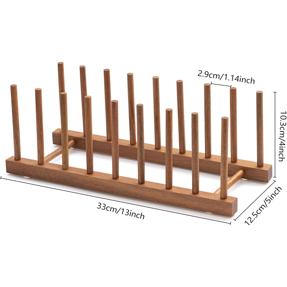Acacia Wood Dish Drying Rack S - Bamboo Cutting Board recension och pris