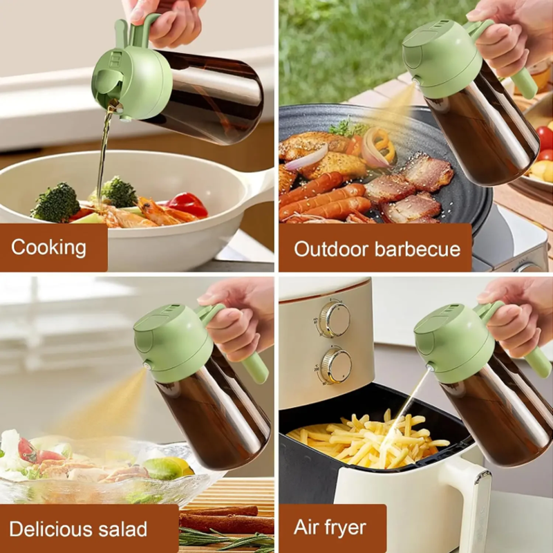 16oz 2-in-1 Glass Oil Dispense - Kitchen Gadgets Oil Spray recension och pris