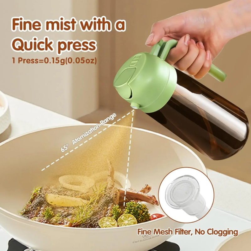 16oz 2-in-1 Glass Oil Dispense - Kitchen Gadgets Oil Spray recension och pris