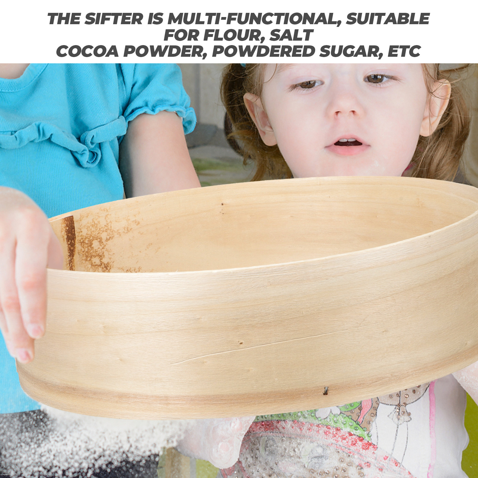 Baking Flour Sifter Wooden Han - Kitchen Handy Gadgets recension och pris