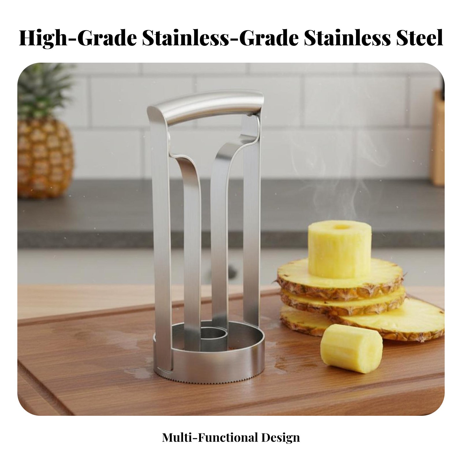 Stainless Steel Pineapple Cutt - Kitchen Gadgets Save Time recension och pris