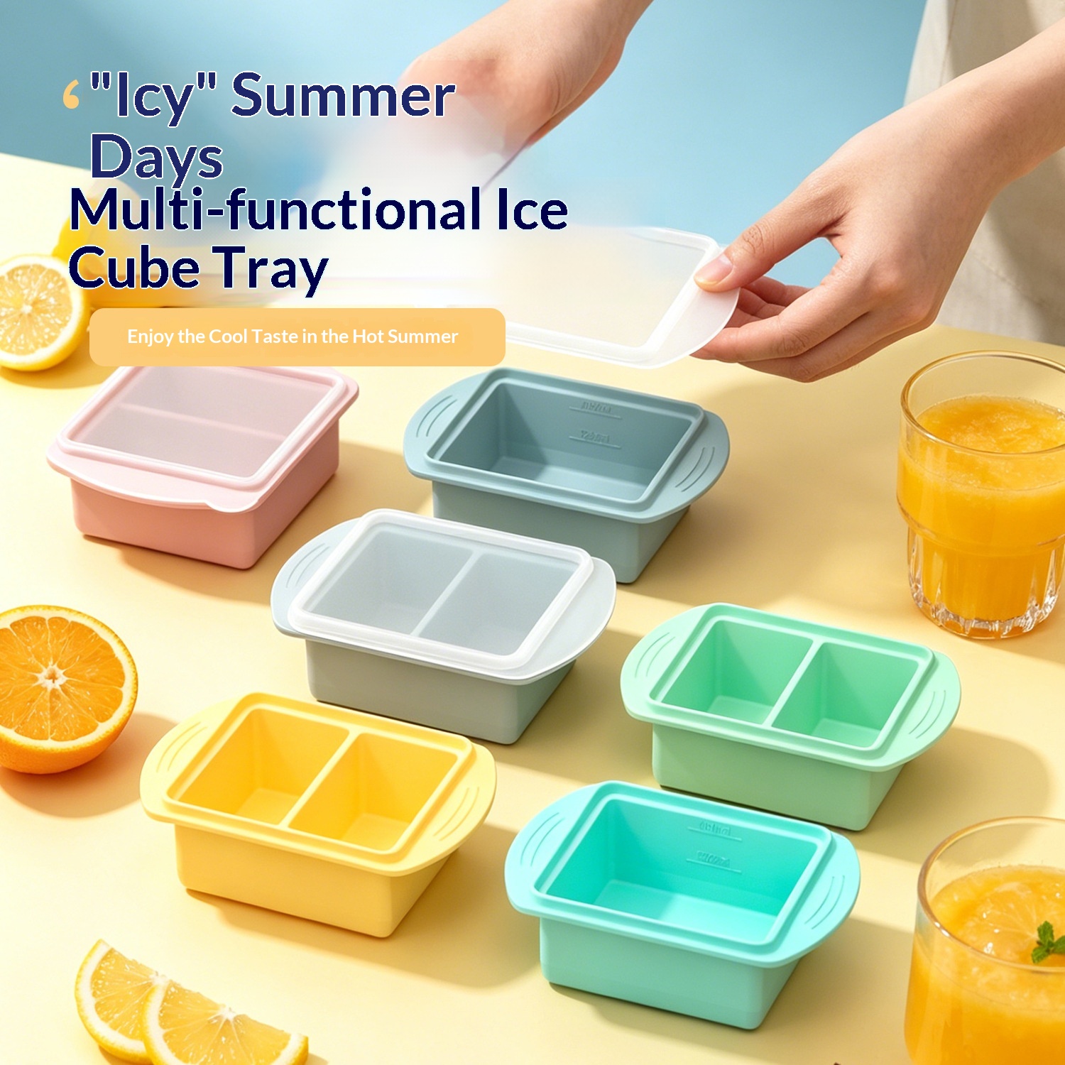 Silicone Ice Cube Mold with Li - Kitchen Gadgets Baking recension och pris