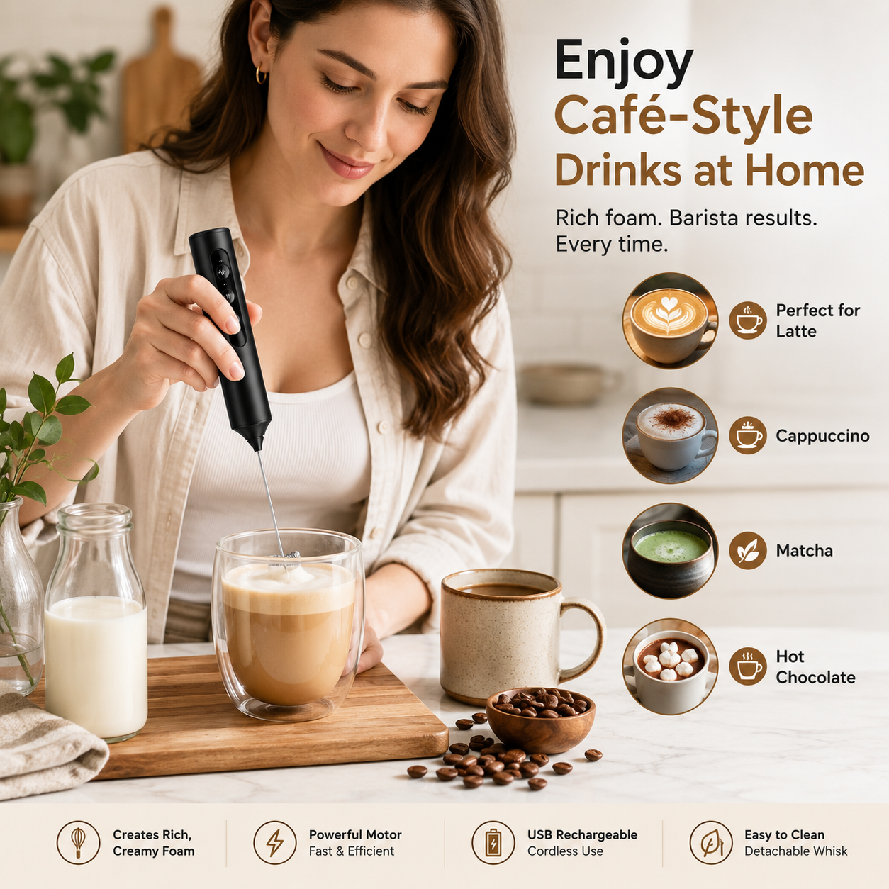 Tolife Electric Milk Frother H - Milk Frother recension och pris
