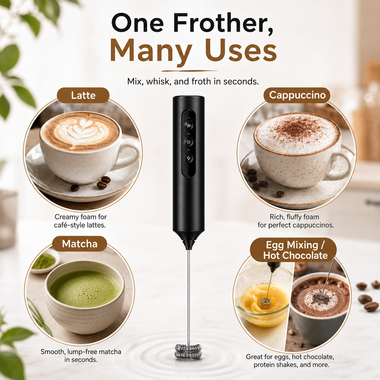 Tolife Electric Milk Frother H - Milk Frother recension och pris